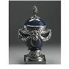 Image 2 : A Louis XVI Style Blue Porcelain and Bronze Vase 