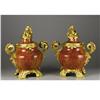 Image 2 : A Pair of French Gilt Bronze and Jasper Vases 