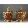 Image 2 : A Pair of French Gilt Bronze Jasper Vases 