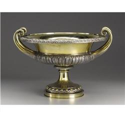 A Victorian Silver and Silver Gilt Vase 