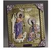 Image 1 : An Ovchinnikov Russian Silver Gilt/Enamel Icon 