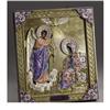 Image 1 : An Ovchinnikov Russian Silver Gilt/Enamel Icon 