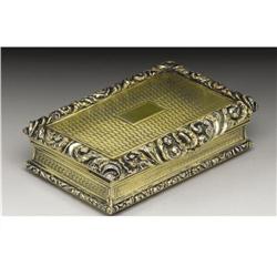 A George III Silver Gilt Snuff Box 