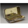 Image 3 : A George III Silver and Agate Snuff Box 