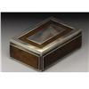 Image 2 : A George IV Wood and Silver Snuff Box 