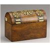 Image 2 : An English Victorian Burled Wood Tea Caddy 