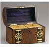 Image 3 : An English Victorian Burled Wood Tea Caddy 