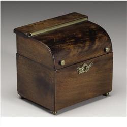 A George III Walnut Tea Caddy 