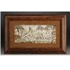 Image 1 : Continental Carved Bone Plaque, Hunting Scene 