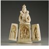 Image 2 : European/Dieppe Carved Ivory Triptych, 19/20th C 