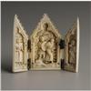 Image 1 : Continental Carved Ivory Gothic style Triptych 