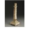 Image 1 : European Bone Partial Overlaid Wood Candlestick 