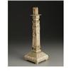 Image 2 : European Bone Partial Overlaid Wood Candlestick 