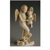 Image 1 : Chinese export carved ivory group of two angels 