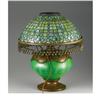 Image 2 : A Tiffany Studios Fleur-de-lys Blown-out Lamp 