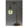 Image 2 : A Tiffany Studios Favrile Glass and Bronze Lamp 