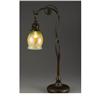 Image 4 : A Tiffany Studios Favrile Glass and Bronze Lamp 