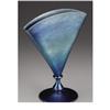 Image 1 : A Steuben 'Blue Aurene' Glass Fan Vase 