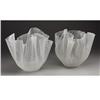 Image 1 : Two Italian Venini Fazzoletto Handkerchief Vases 