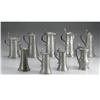 Image 1 : A Group of Nine Pewter Flagons 