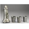 Image 1 : A German Pewter Tankard and Three Beakers 