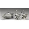 Image 2 : A French Pewter Ecuille and A Pair of Swans 