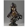 Image 1 : A Villanis French Bronze Bust: Julia 