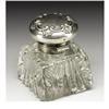 Image 1 : An American Glass and Silver Inkwell 