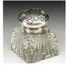 Image 2 : An American Glass and Silver Inkwell 