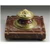 Image 1 : A Continental Marble And Gilt Bronze Inkstand 