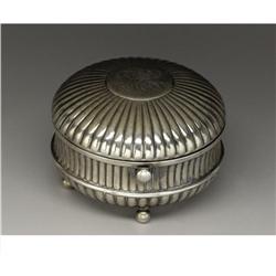 An American Silver Plate Travelling Inkwell 