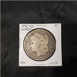 1893 CC Morgan Silver Dollar