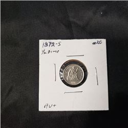 1872-S Liberty Seated Half Dime