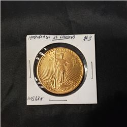 1908 $20 Gold Eagle St. Gaudens WM  MS65