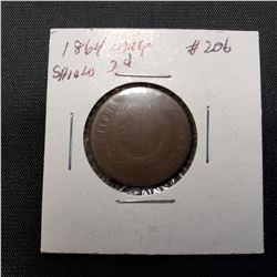 1864 Shield Two Cents Grade: G-4