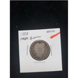 1892 Barber Quarter