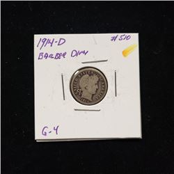 1914 D Barber Dime