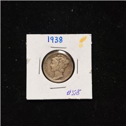 1938 Mercury Dime