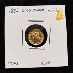 1852 Liberty Head  Gold Dollar