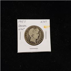 1915-S Barber Head Half