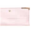 Image 5 : Gucci Beige GG Canvas Pink Leather Long Flap Wallet