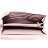 Image 7 : Gucci Beige GG Canvas Pink Leather Long Flap Wallet