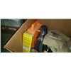 Image 2 : Box of hard hats, extention cord, bottle jacks and more