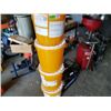 Image 2 : Lot of 5 orange 32 liter buckets with lids