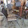 Image 2 : HEXAGON GLASSTOP PATIO TABLE WITH 6 WICKER LOOK CHAIRS