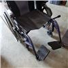 Image 2 : BLUE FOLDING WHEELCHAIR WITH FOOT RESTS
