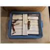 Image 2 : Box of small wood cases and multitools