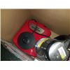 Image 2 : Samsung laundry stacking kits and box of appliences with new excersize bike
