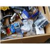 Image 3 : Box of new semi truck parts and trouble light