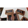Image 2 : 7 sets of pen and pocket knive bundle in display cases
